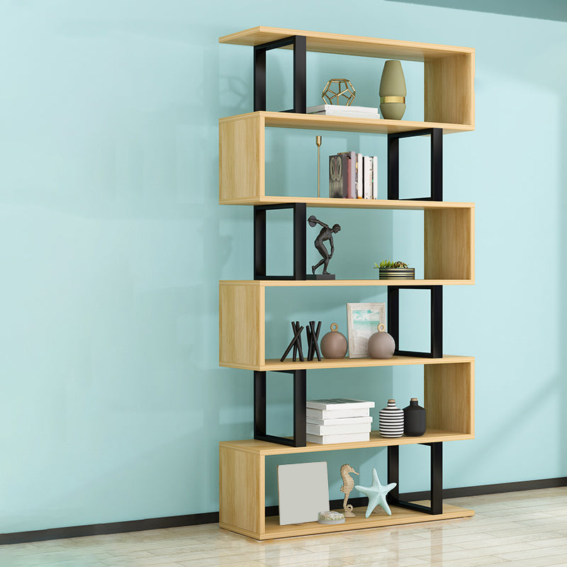 Scandinavian Wood Open Back Shelf Bookcase with Shelves for Home Office Clearhalo 'Bookcases' 'furn' 'furn_bookcases' 'Furniture' 'Office Furniture' 7802173