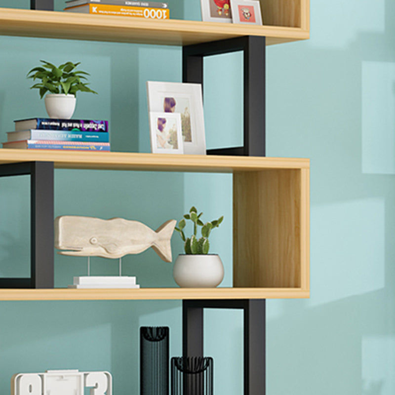Scandinavian Wood Open Back Shelf Bookcase with Shelves for Home Office Clearhalo 'Bookcases' 'furn' 'furn_bookcases' 'Furniture' 'Office Furniture' 7802175