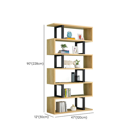 Scandinavian Wood Open Back Shelf Bookcase with Shelves for Home Office Clearhalo 'Bookcases' 'furn' 'furn_bookcases' 'Furniture' 'Office Furniture' 7802199