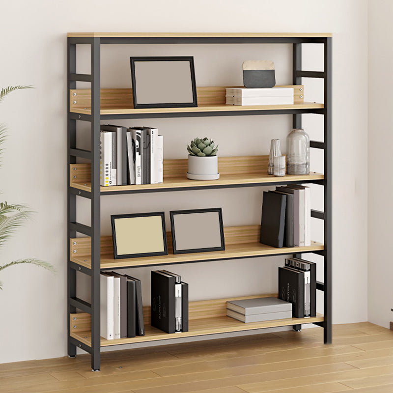 Black Modern Open Back Shelf Bookcase Shelves Included for Home Office Clearhalo 'Bookcases' 'furn' 'furn_bookcases' 'Furniture' 'Office Furniture' 7802413