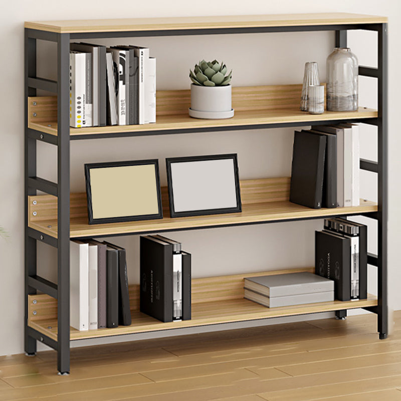 Black Modern Open Back Shelf Bookcase Shelves Included for Home Office 47"L x 12"W x 48"H Clearhalo 'Bookcases' 'furn' 'furn_bookcases' 'Furniture' 'Office Furniture' 7802417