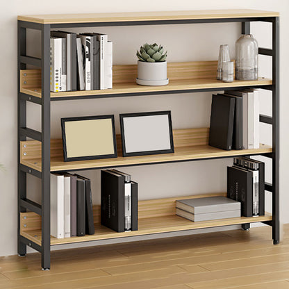 Black Modern Open Back Shelf Bookcase Shelves Included for Home Office 47"L x 12"W x 48"H Clearhalo 'Bookcases' 'furn' 'furn_bookcases' 'Furniture' 'Office Furniture' 7802417