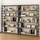 Black Modern Open Back Shelf Bookcase Shelves Included for Home Office Clearhalo 'Bookcases' 'furn' 'furn_bookcases' 'Furniture' 'Office Furniture' 7802418