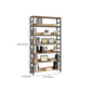 Black Modern Open Back Shelf Bookcase Shelves Included for Home Office Clearhalo 'Bookcases' 'furn' 'furn_bookcases' 'Furniture' 'Office Furniture' 7802439