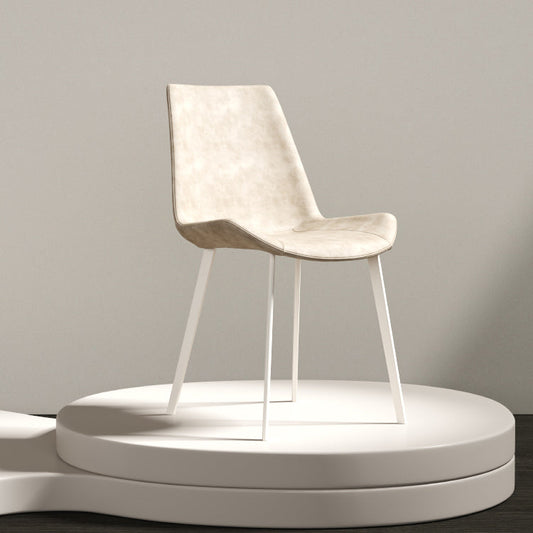 Silla de comedor con brazo tapizado de pierna blanca para la pierna para el hogar para el hogar