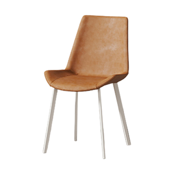 Gamba bianca sedia da pranzo imbottita contemporanea per la casa