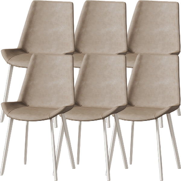 Gamba bianca sedia da pranzo imbottita contemporanea per la casa