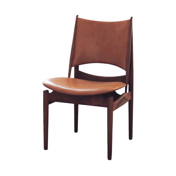 Legno massiccio contemporaneo e sedie da pranzo senza braccio in pelle finta