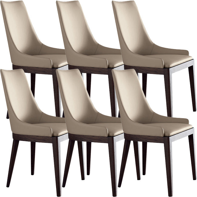 Coubien en faux cuir et salle à manger et accent en bois massif pour salle à manger