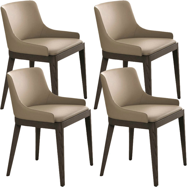 Coubien en faux cuir et salle à manger et accent en bois massif pour salle à manger