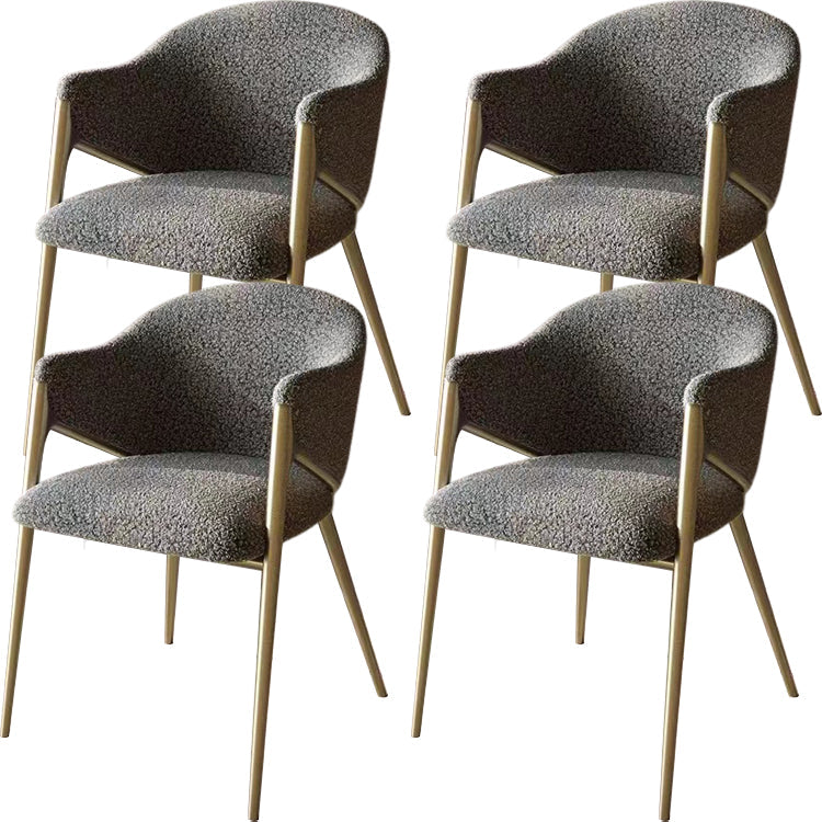 Silla de comedor de metal contemporáneo y tapizado para la cocina