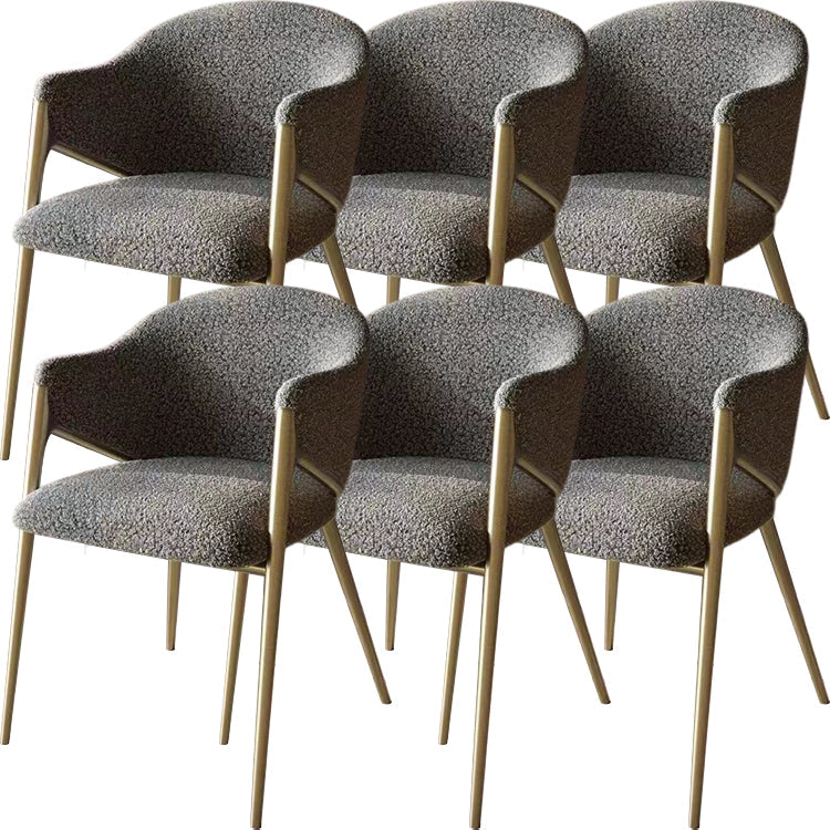 Silla de comedor de metal contemporáneo y tapizado para la cocina