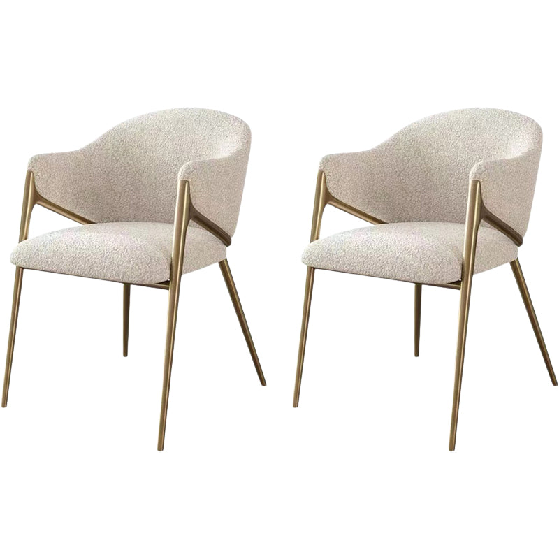 Silla de comedor de metal contemporáneo y tapizado para la cocina