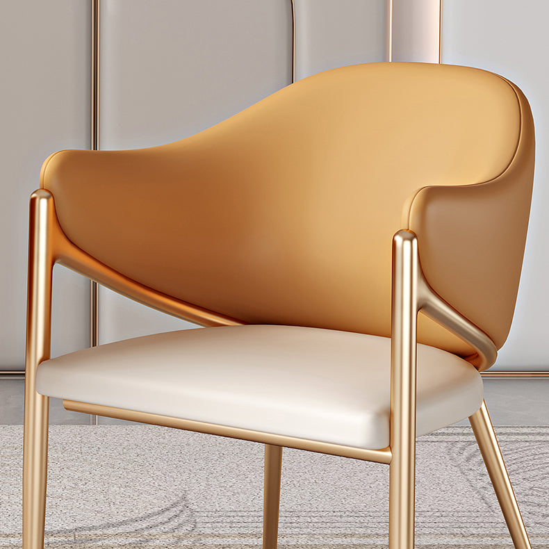 Silla de comedor de metal contemporáneo y tapizado para la cocina