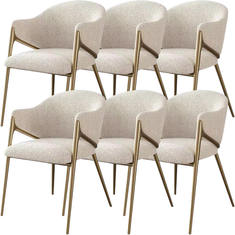 Silla de comedor de metal contemporáneo y tapizado para la cocina