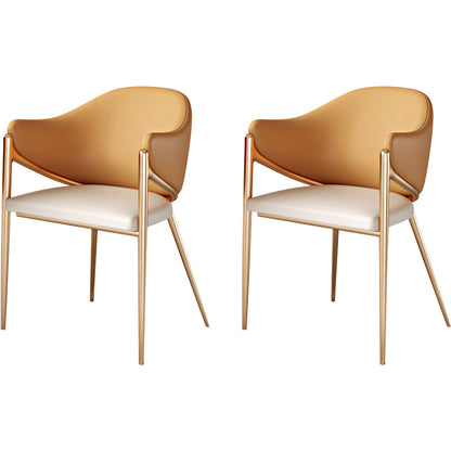 Silla de comedor de metal contemporáneo y tapizado para la cocina