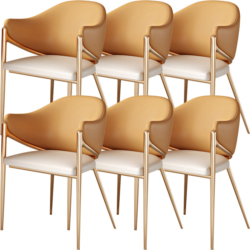 Silla de comedor de metal contemporáneo y tapizado para la cocina