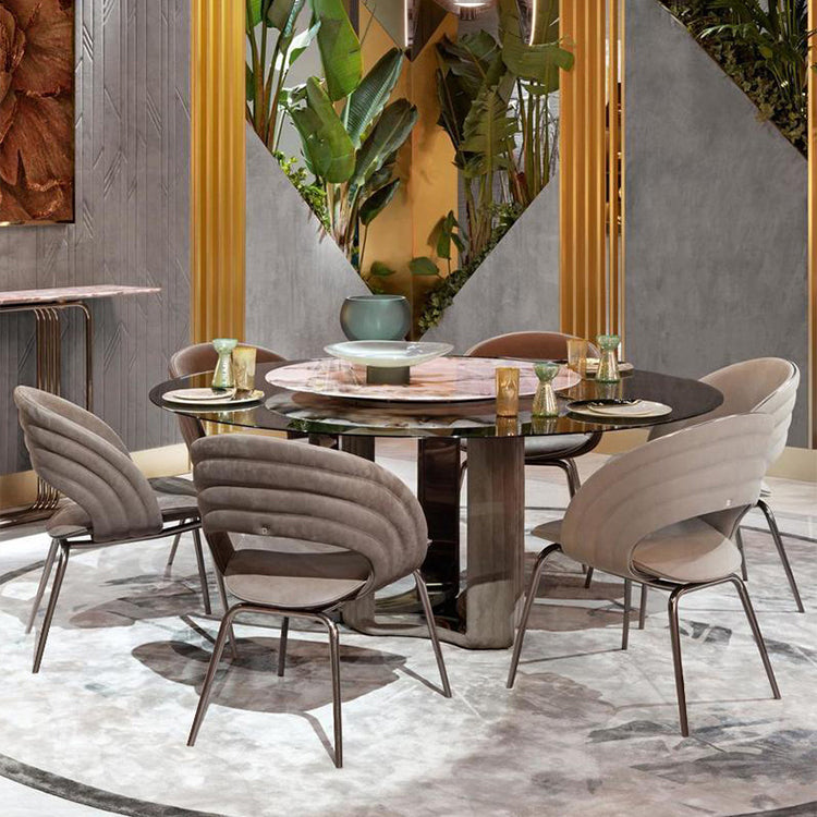 Metal contemporaneo e sedia da pranzo appesante