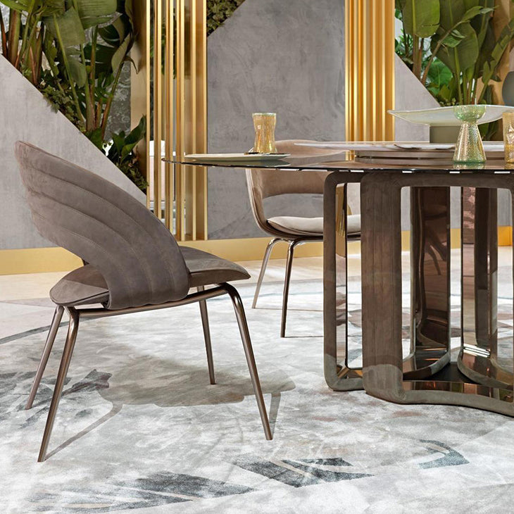 Metal contemporaneo e sedia da pranzo appesante