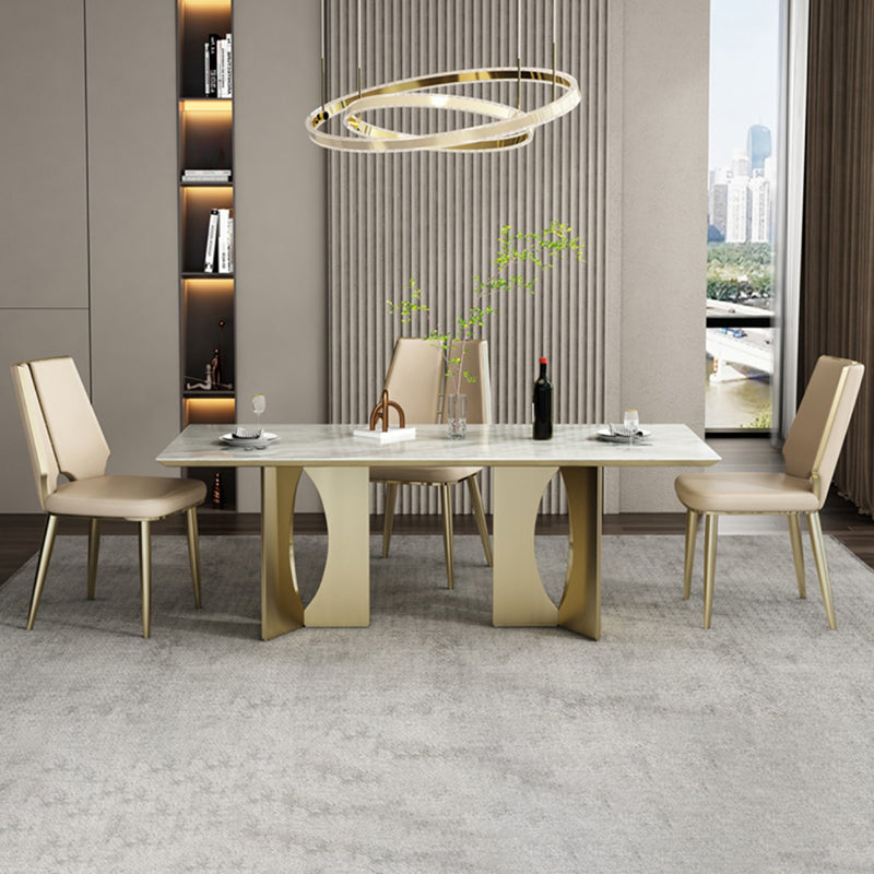 Gestoffeerde en metalen eigentijdse armloze dineren en accentstoelen