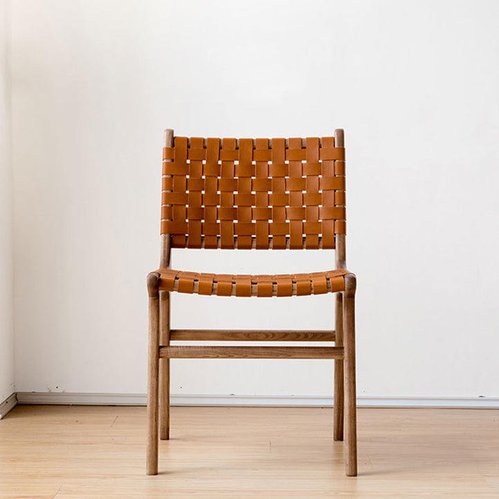 Piada da pranzo senza braccio contemporanea in legno in legno in legno massimo.