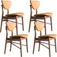 Brown Open Back Contemporary Armless Dining Room Chair for Kitchen 4 Piece Set Clearhalo 'Dining Chairs' 'Dining Tables & Seating' 'dining_chair' 'furn' 'furn_dining_chair' 'Furniture' 'Kitchen & Dining Furniture' 7805943