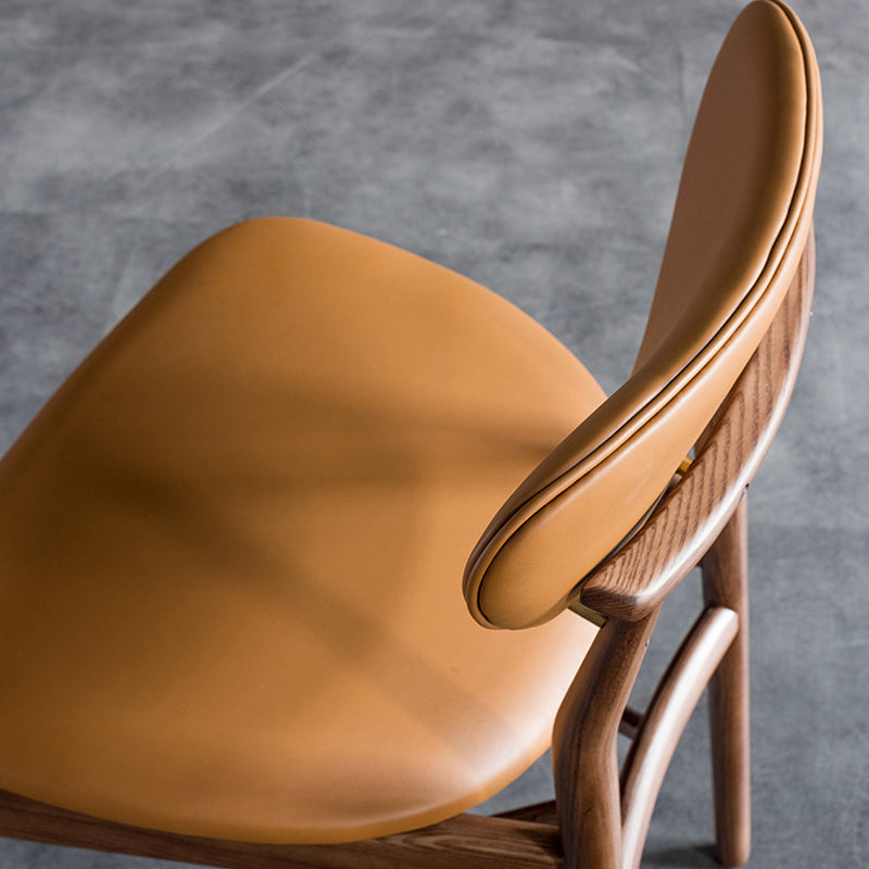 Brown Open Back Contemporary Armless Dining Room Chair for Kitchen Clearhalo 'Dining Chairs' 'Dining Tables & Seating' 'dining_chair' 'furn' 'furn_dining_chair' 'Furniture' 'Kitchen & Dining Furniture' 7805946