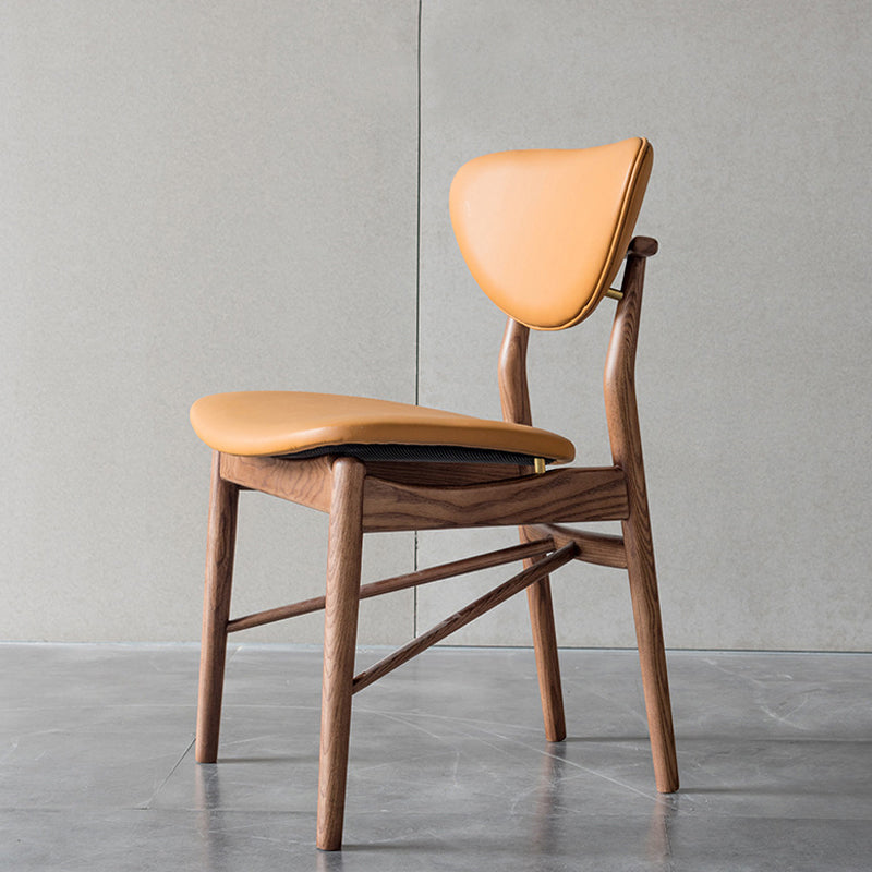 Brown Open Back Contemporary Armless Dining Room Chair for Kitchen Clearhalo 'Dining Chairs' 'Dining Tables & Seating' 'dining_chair' 'furn' 'furn_dining_chair' 'Furniture' 'Kitchen & Dining Furniture' 7805953