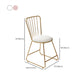 Silla de comedor de comedor lateral de patas de oro sin brazo tapizado glamoroso