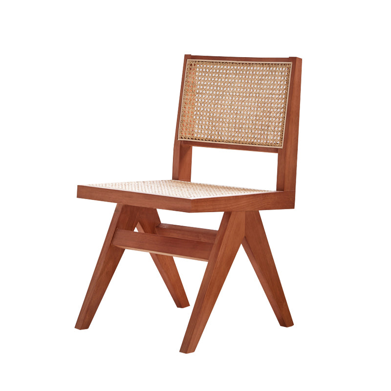 Silla de comedor del lado de madera maciza de interior contemporáneo