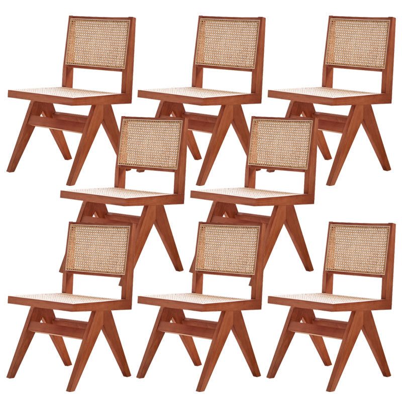 Silla de comedor del lado de madera maciza de interior contemporáneo