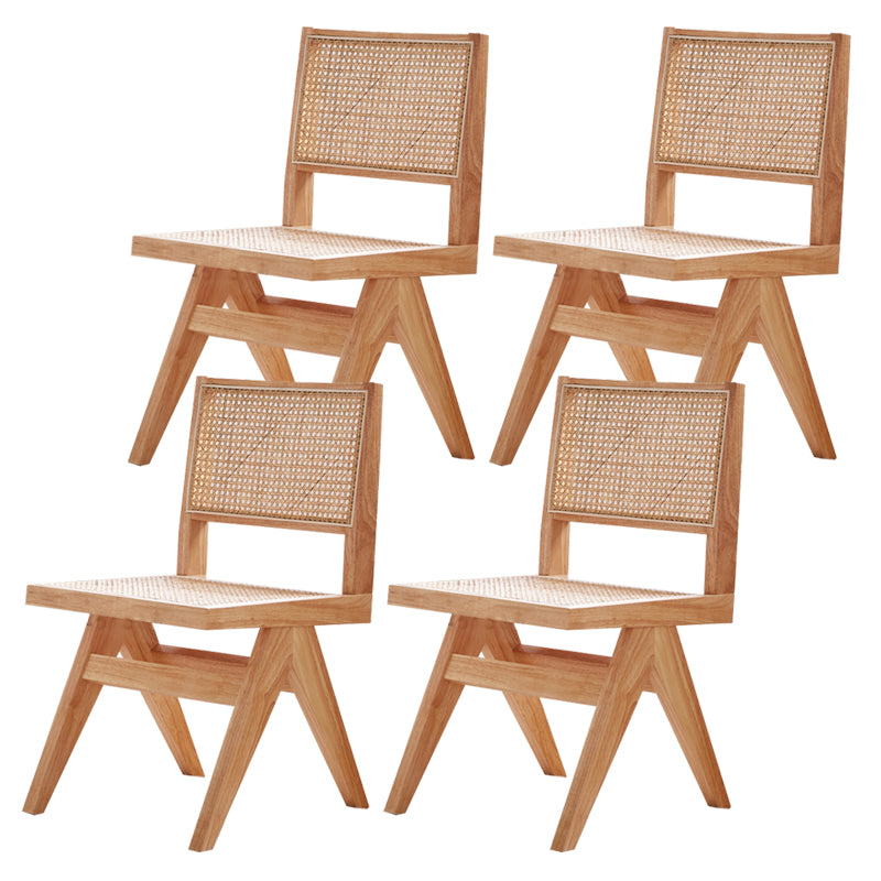 Silla de comedor del lado de madera maciza de interior contemporáneo