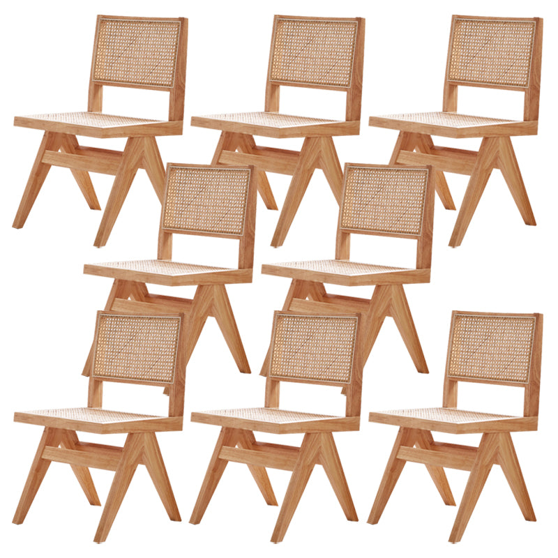 Silla de comedor del lado de madera maciza de interior contemporáneo