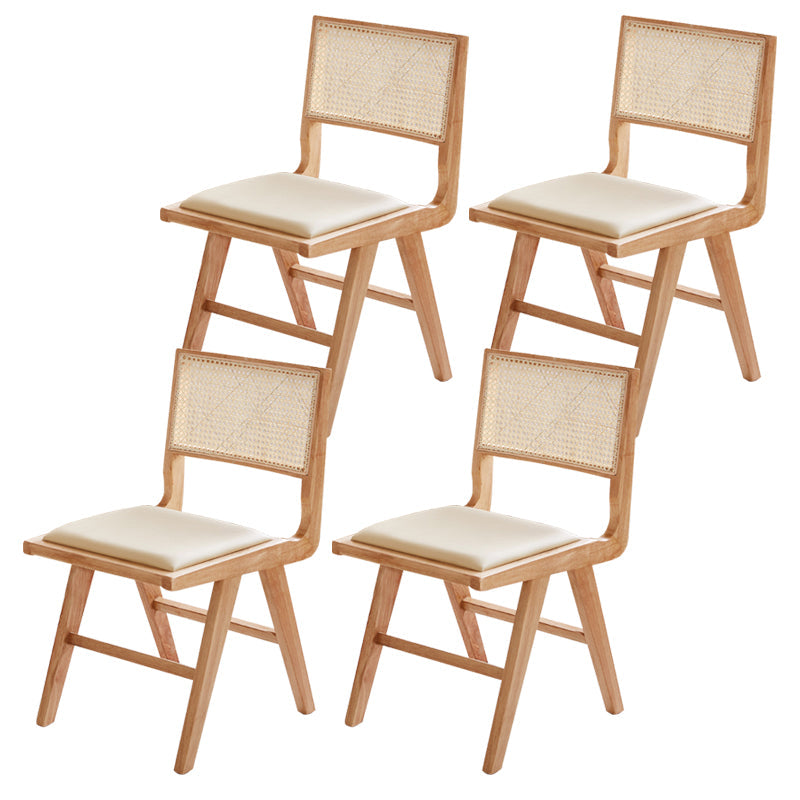 Silla de comedor del lado de madera maciza de interior contemporáneo