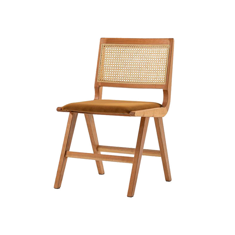 Silla de comedor del lado de madera maciza de interior contemporáneo