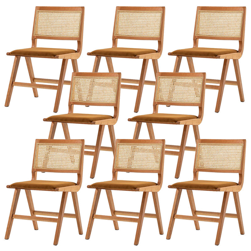 Silla de comedor del lado de madera maciza de interior contemporáneo