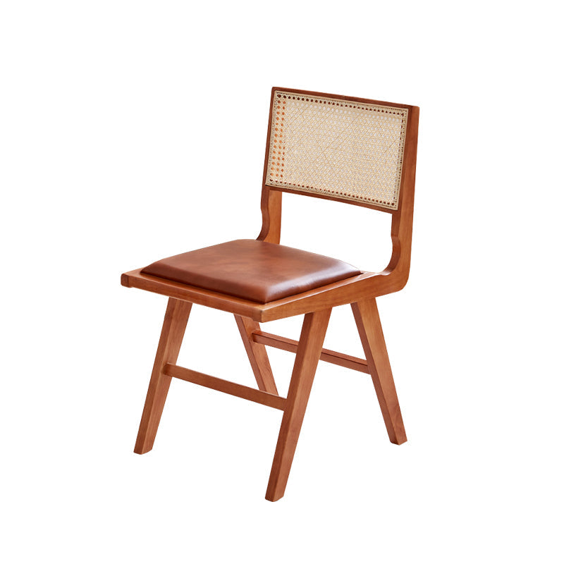 Silla de comedor del lado de madera maciza de interior contemporáneo