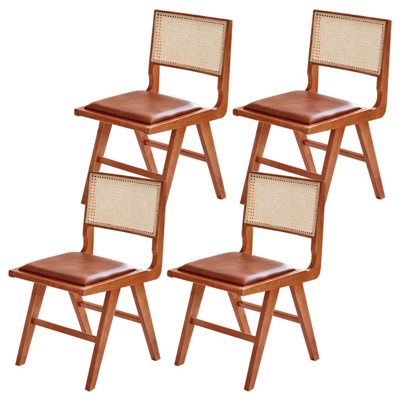 Silla de comedor del lado de madera maciza de interior contemporáneo