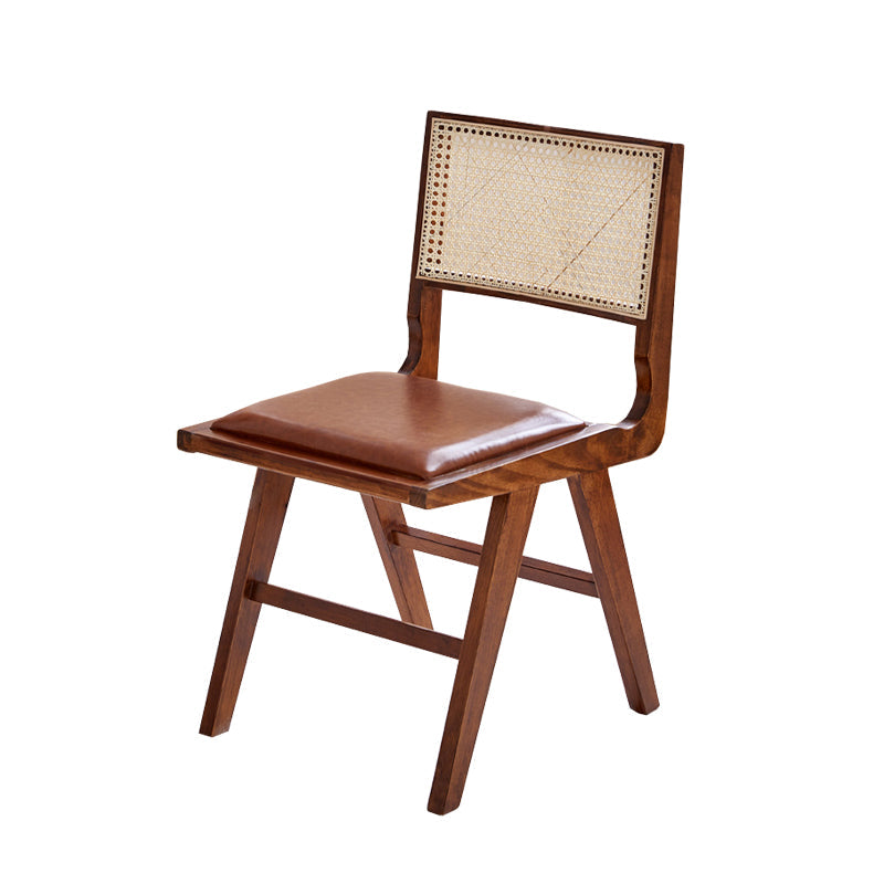 Silla de comedor del lado de madera maciza de interior contemporáneo