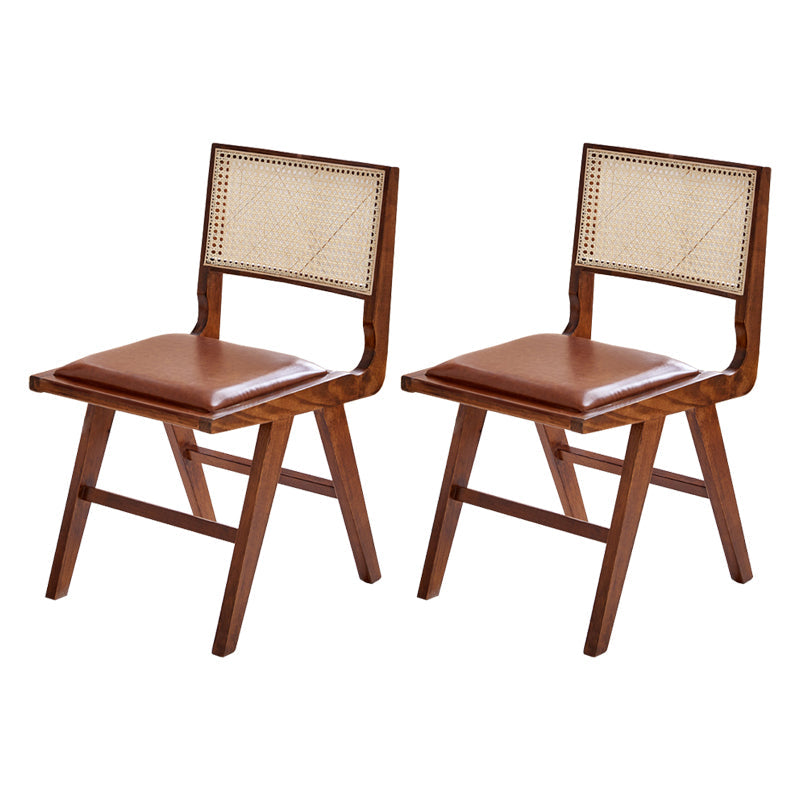 Silla de comedor del lado de madera maciza de interior contemporáneo