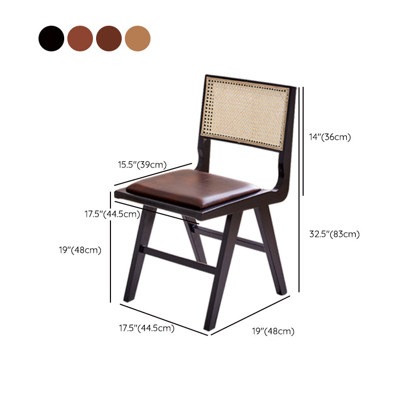 Silla de comedor del lado de madera maciza de interior contemporáneo