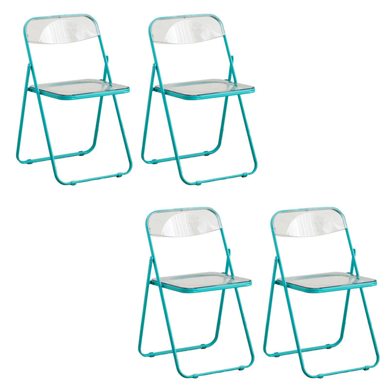 Chaises de salle à manger sans bras en métal contemporain (ensemble de 4/8)