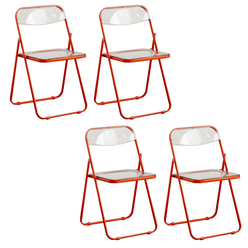 Chaises de salle à manger sans bras en métal contemporain (ensemble de 4/8)