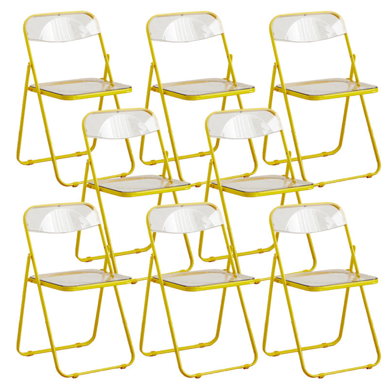 Chaises de salle à manger sans bras en métal contemporain (ensemble de 4/8)