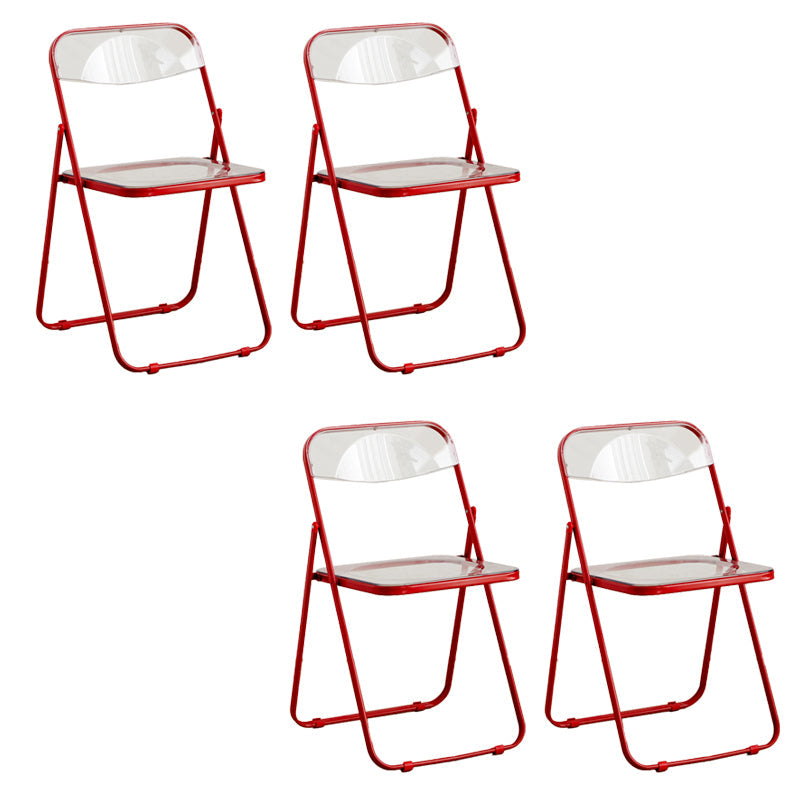 Chaises de salle à manger sans bras en métal contemporain (ensemble de 4/8)