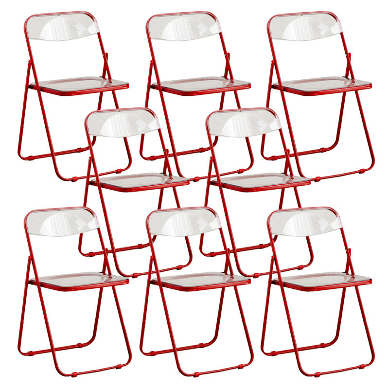 Chaises de salle à manger sans bras en métal contemporain (ensemble de 4/8)