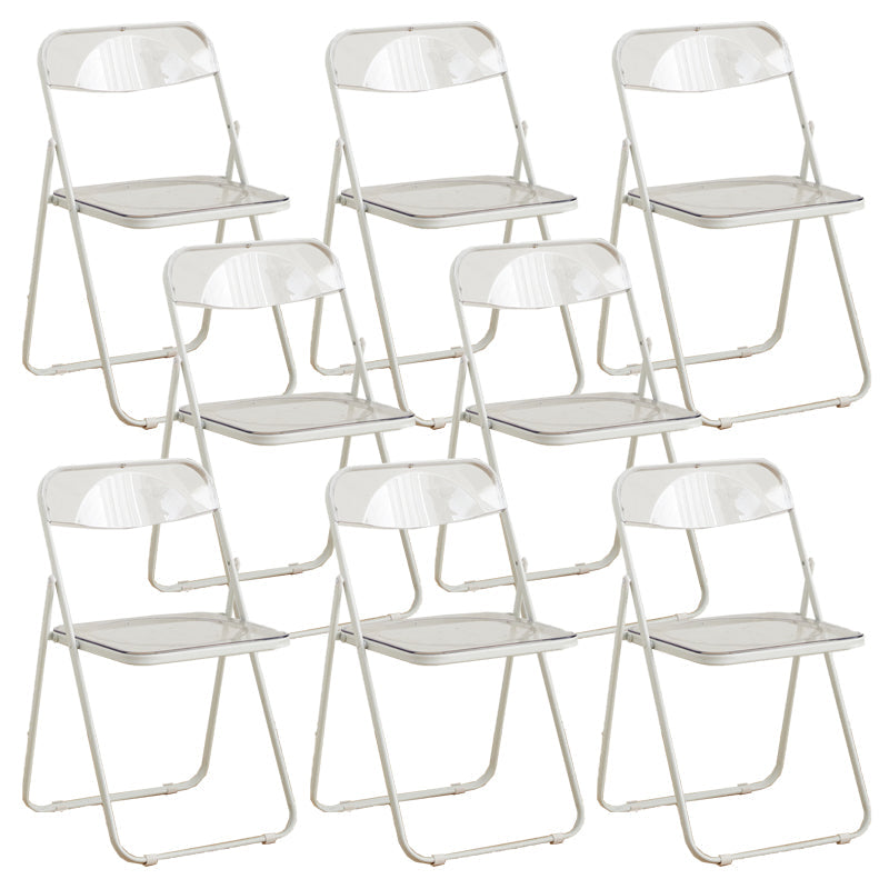 Chaises de salle à manger sans bras en métal contemporain (ensemble de 4/8)