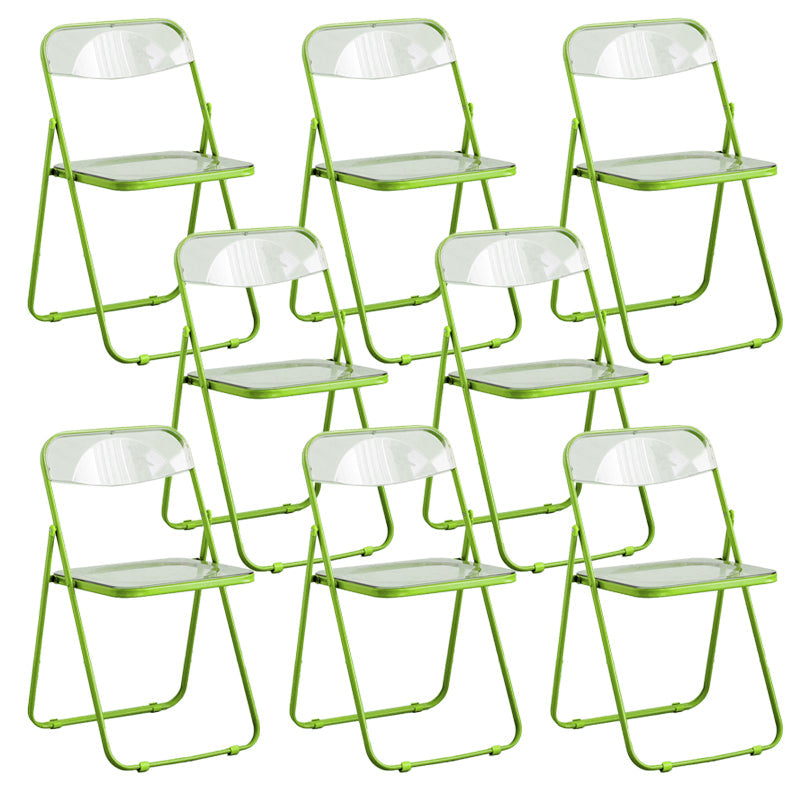 Chaises de salle à manger sans bras en métal contemporain (ensemble de 4/8)