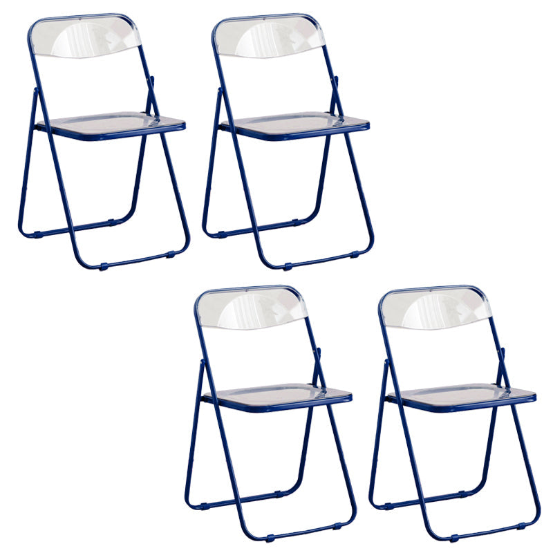 Chaises de salle à manger sans bras en métal contemporain (ensemble de 4/8)