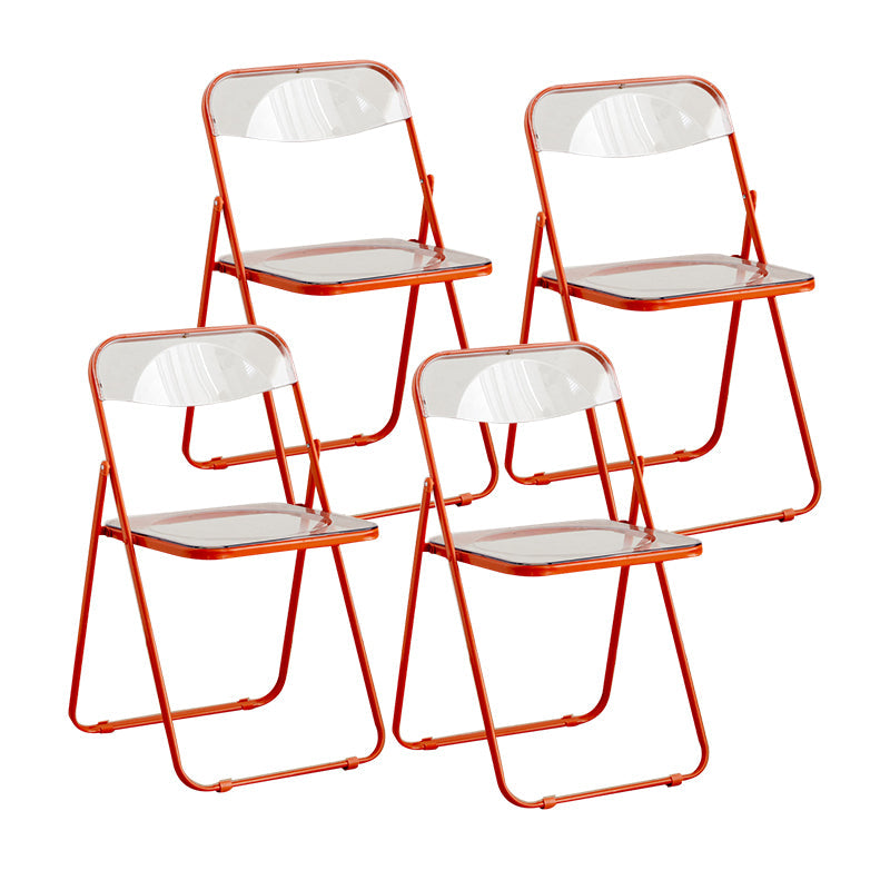 Style moderne pliant ouvrir des chaises de salle à manger sans bras en métal (ensemble de 4/8)